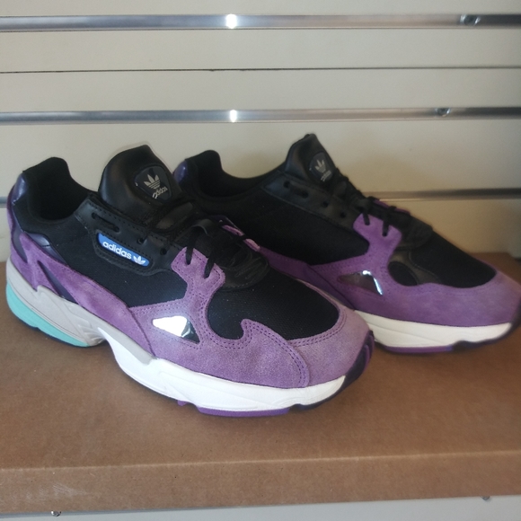 adidas falcon black purple